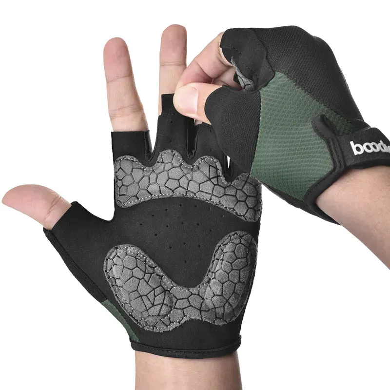 1411spandex breatheable shock absorb cycling gloves with half finger racing gloves