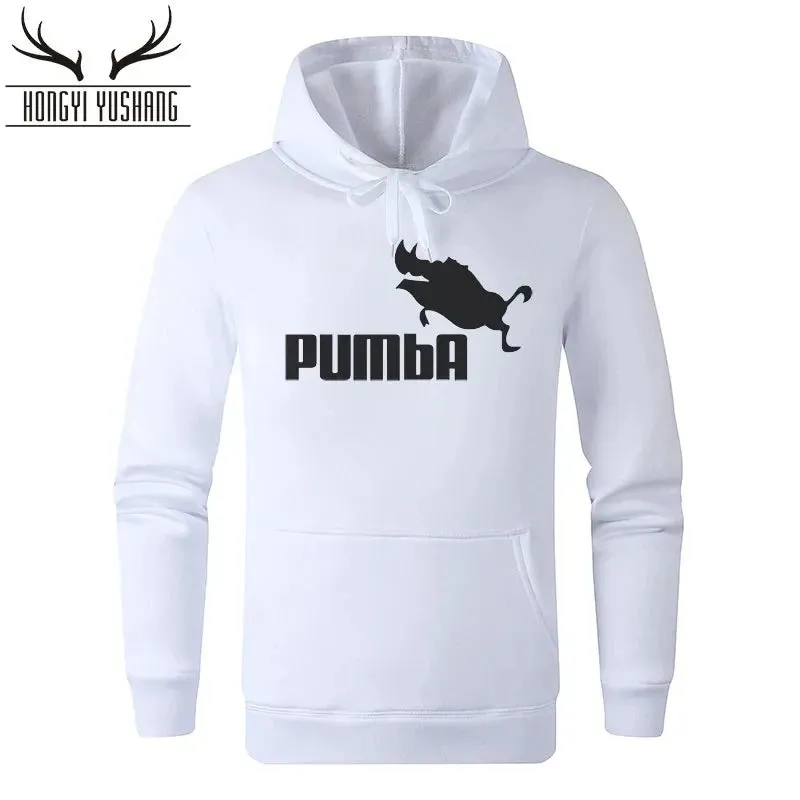 2024 Autumn/Winter Men's New Pumba Sports Print Hoodie Set Men's Fleece Sweater Casual Designer Sportswear Casual Pullover w13