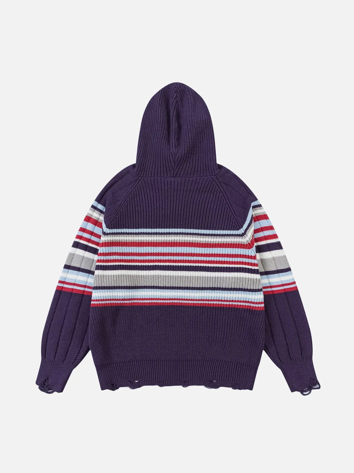 Aelfric Eden Distressed Stripe Knit Hoodie