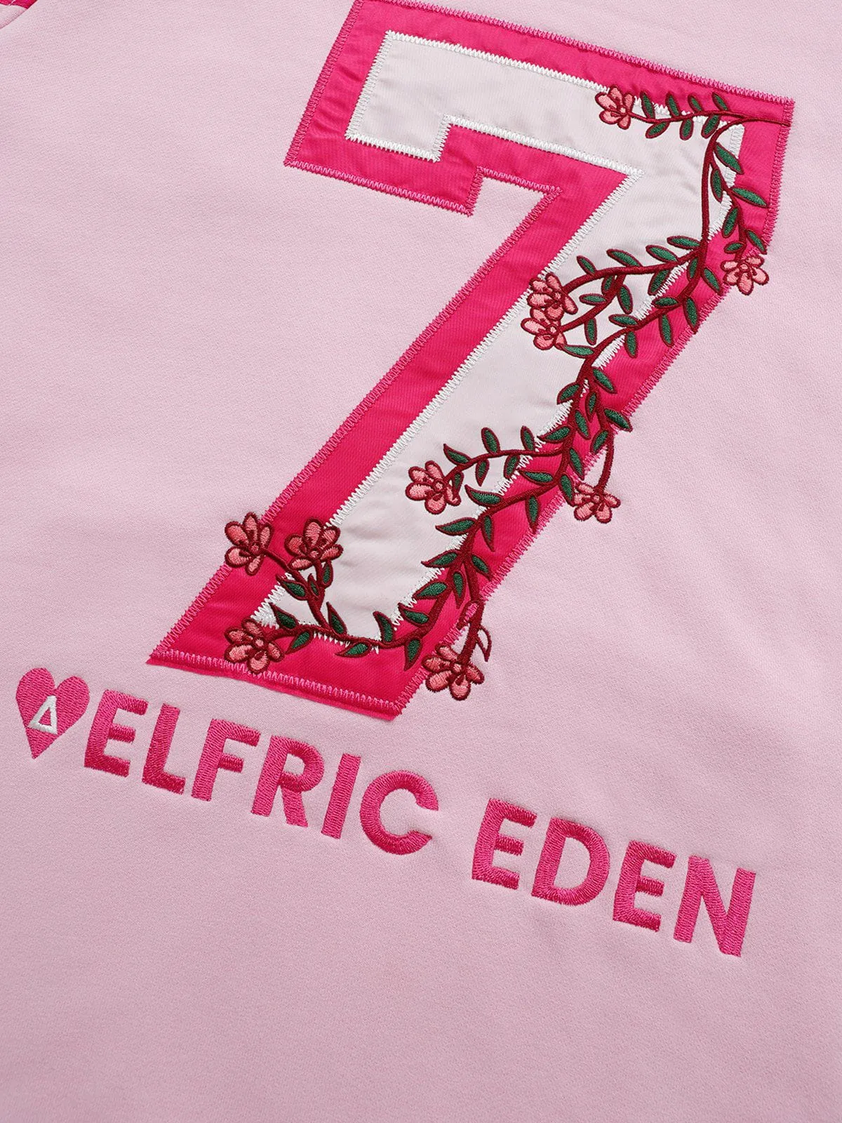 Aelfric Eden Flower Number Embroidery Hoodie