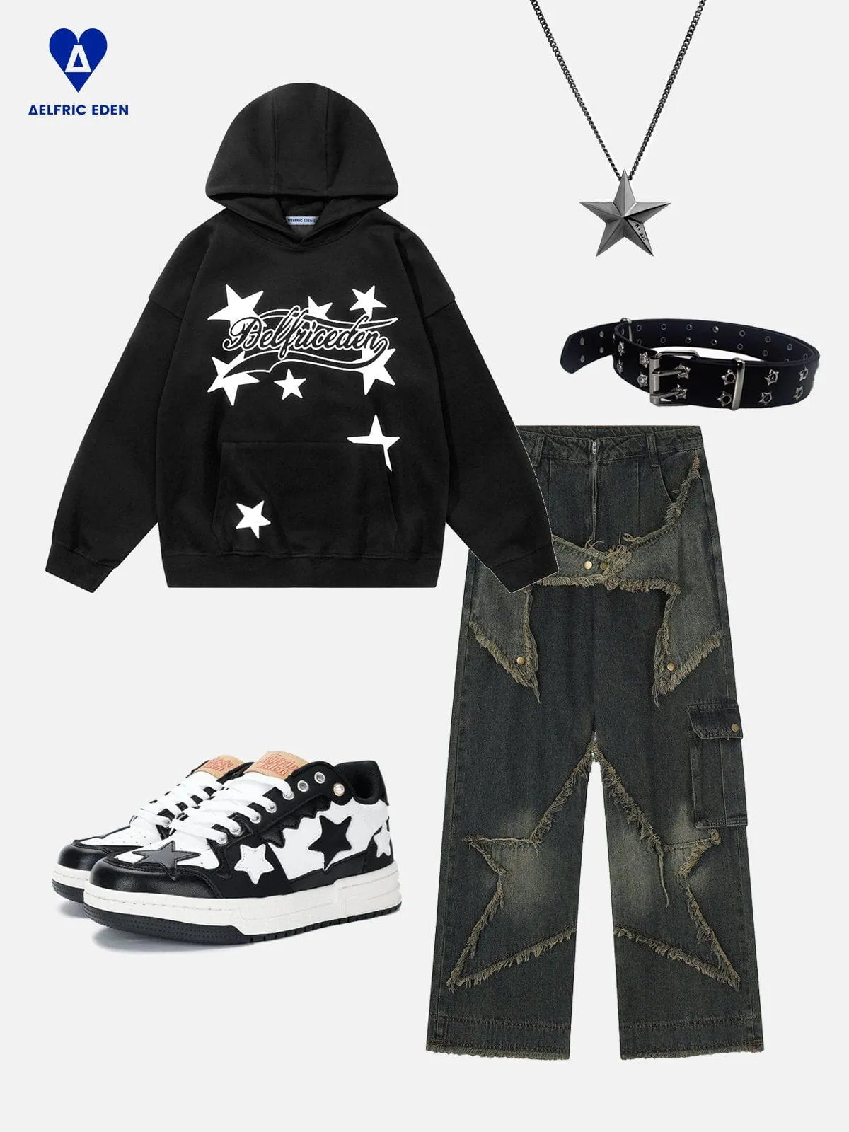 Aelfric Eden Star Print Hoodie