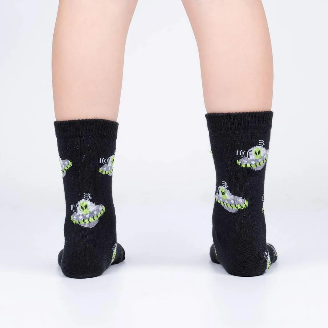 Alien Craft Kids Crew Sock - Glow in the Dark