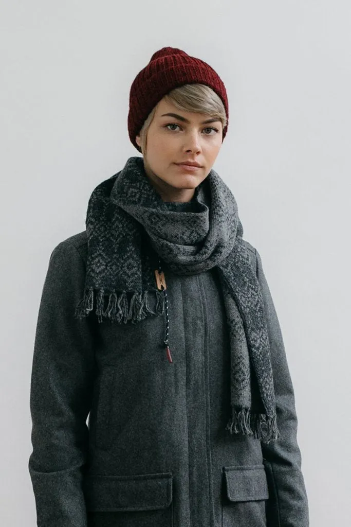 Alpaca Wool Scarf Charcoal