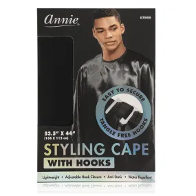 Annie Cutting Cape with Stretchable Hook Black