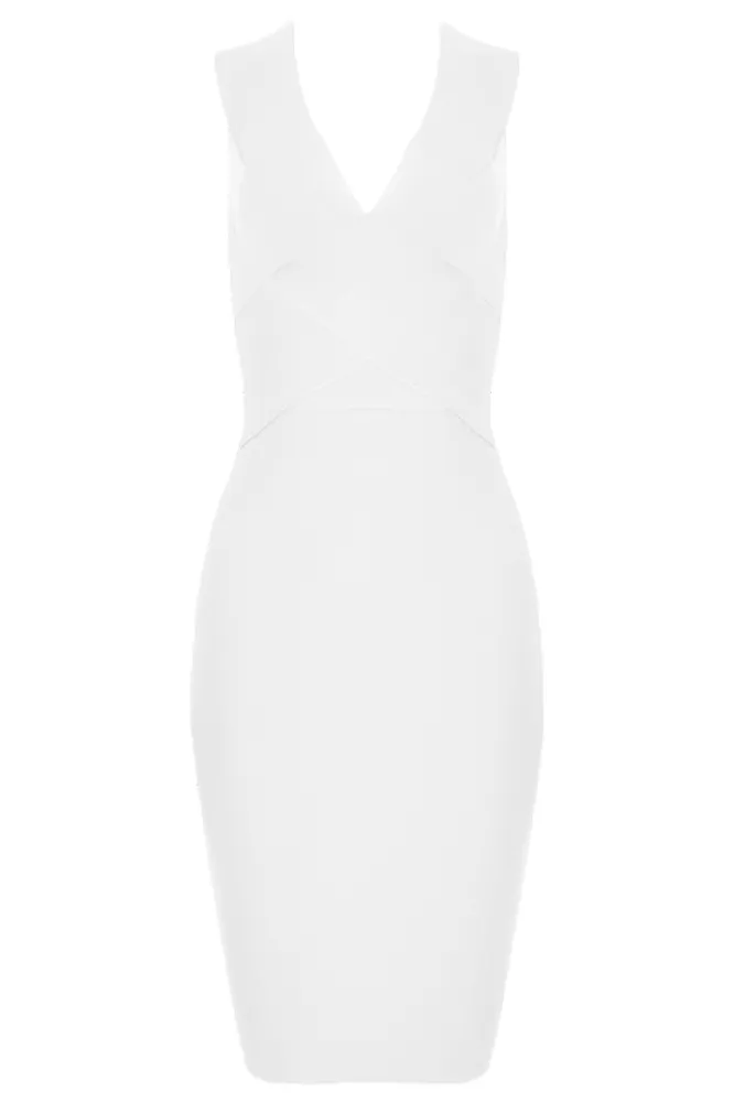 Ash Bandage Dress - Pearl White