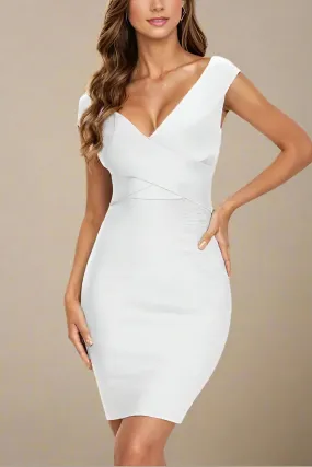 Ash Bandage Dress - Pearl White