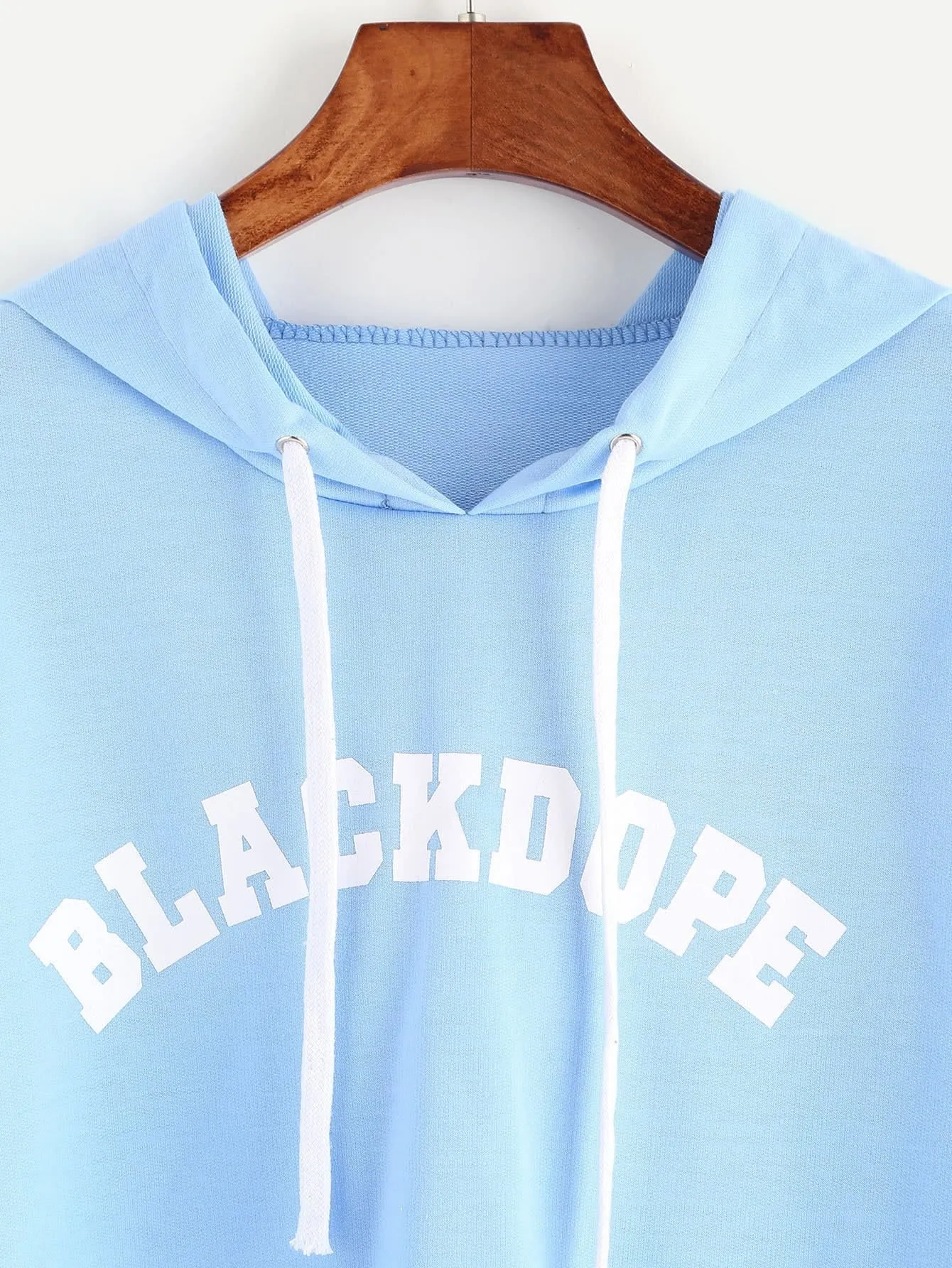 Black dope pullover hoodie crop sweatshirt