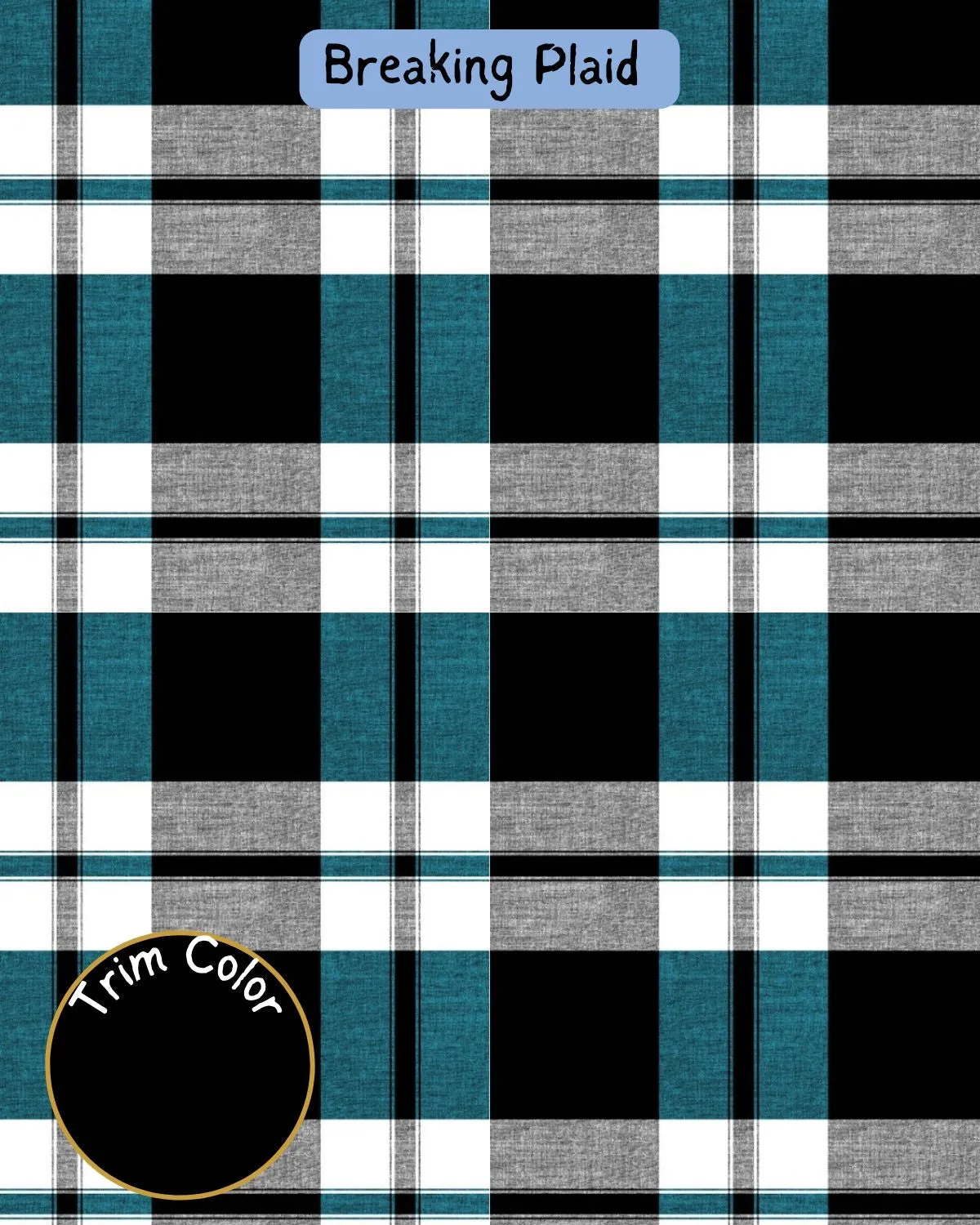 Breaking Plaid - PAWjama with Navy Neck & Trim/Sleeves