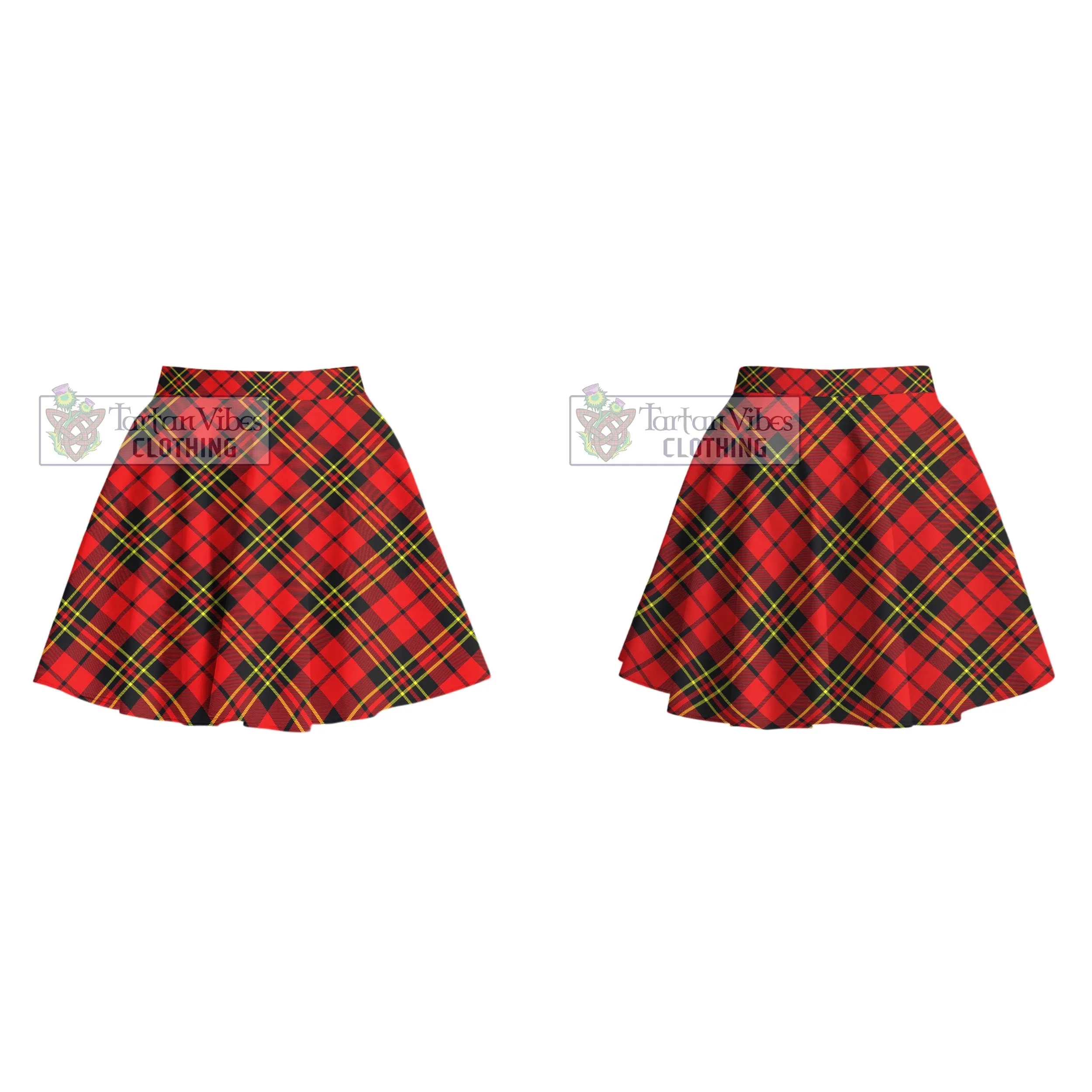 Brodie Modern Tartan Women's Plated Mini Skirt