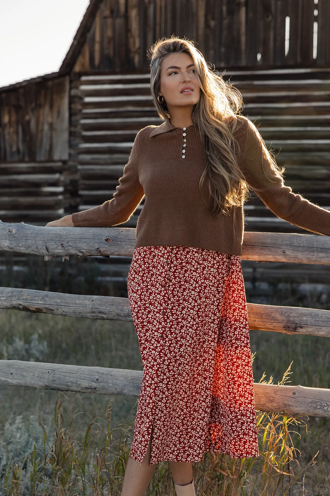 Brown Eyed Girl Collared Sweater