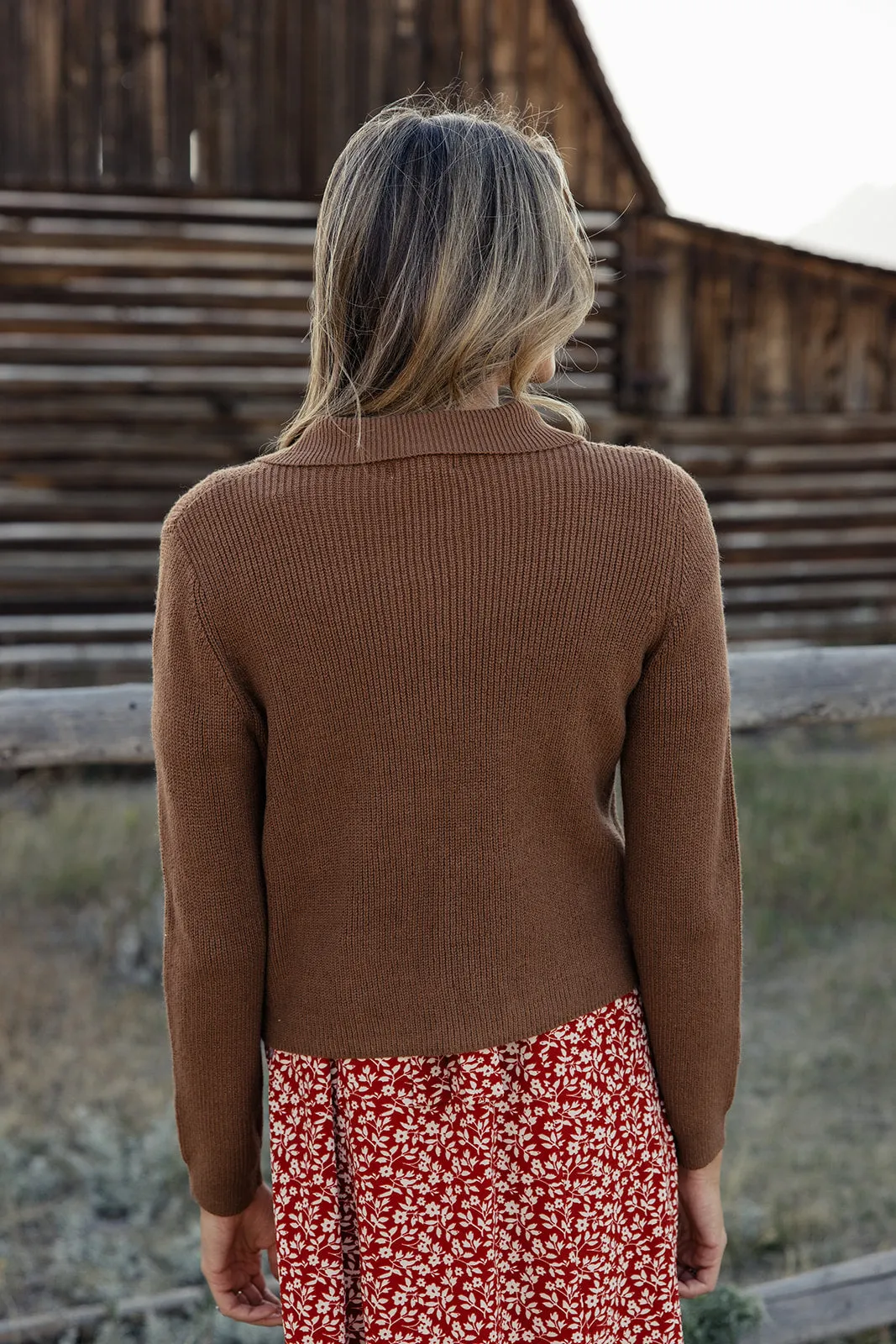 Brown Eyed Girl Collared Sweater