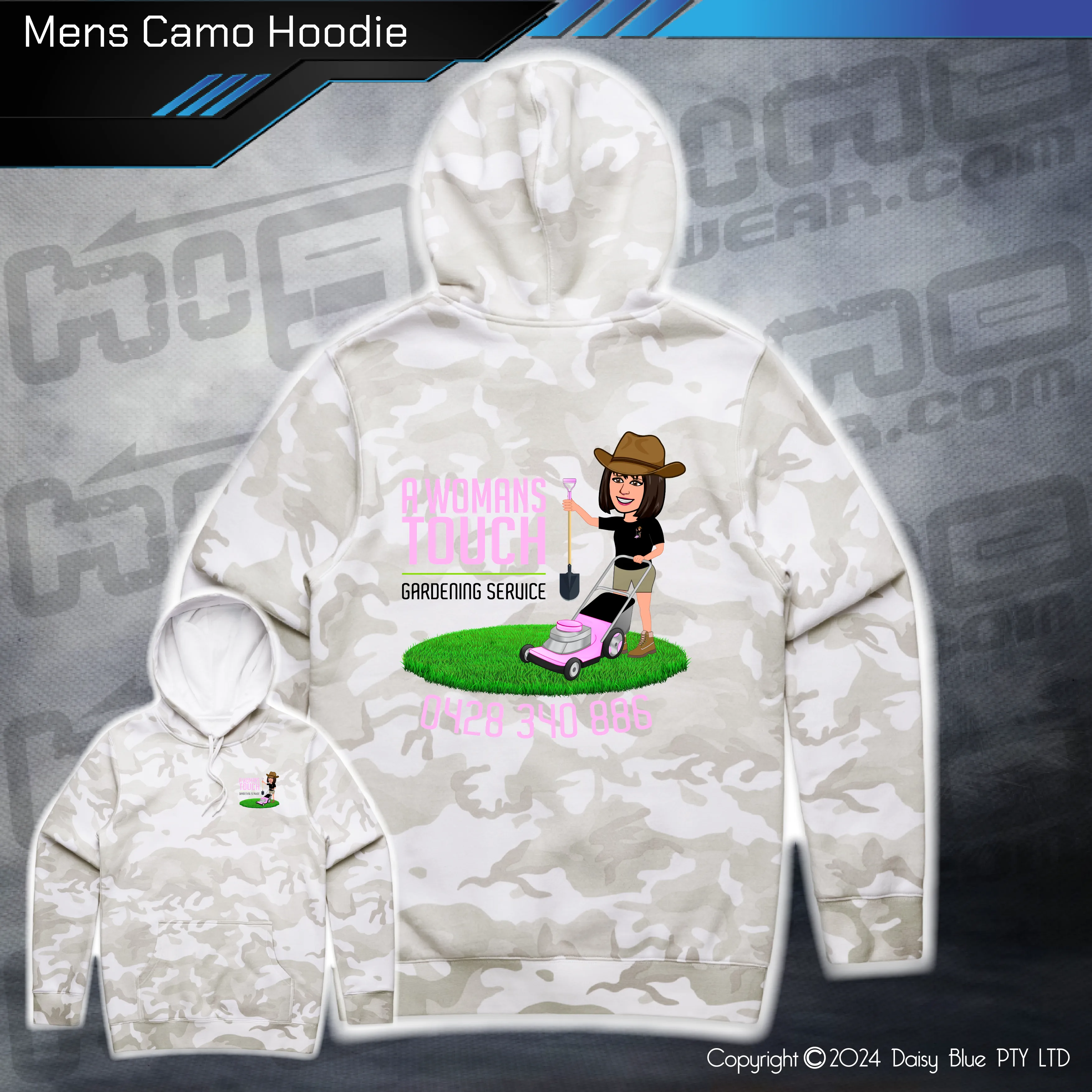 Camo Hoodie - A Womans Touch Gardening Service