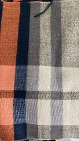 CASHMERE FEEL PLAID SCARF RUST