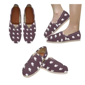 Cat Lover Slip-ons Wide Brown