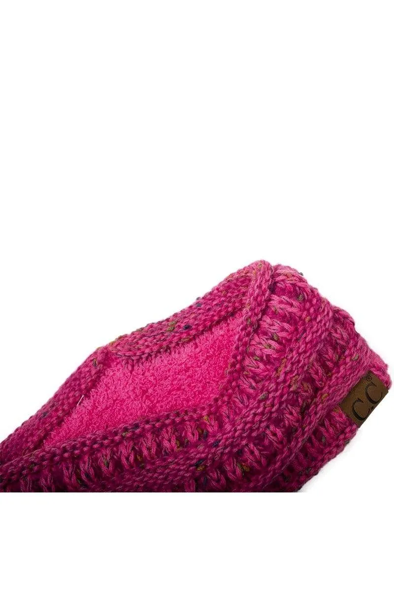 C.C HW817 - Soft Stretch Winter Warm Cable Knit Fuzzy Lined Confetti Ombre Ear Warmer Headband