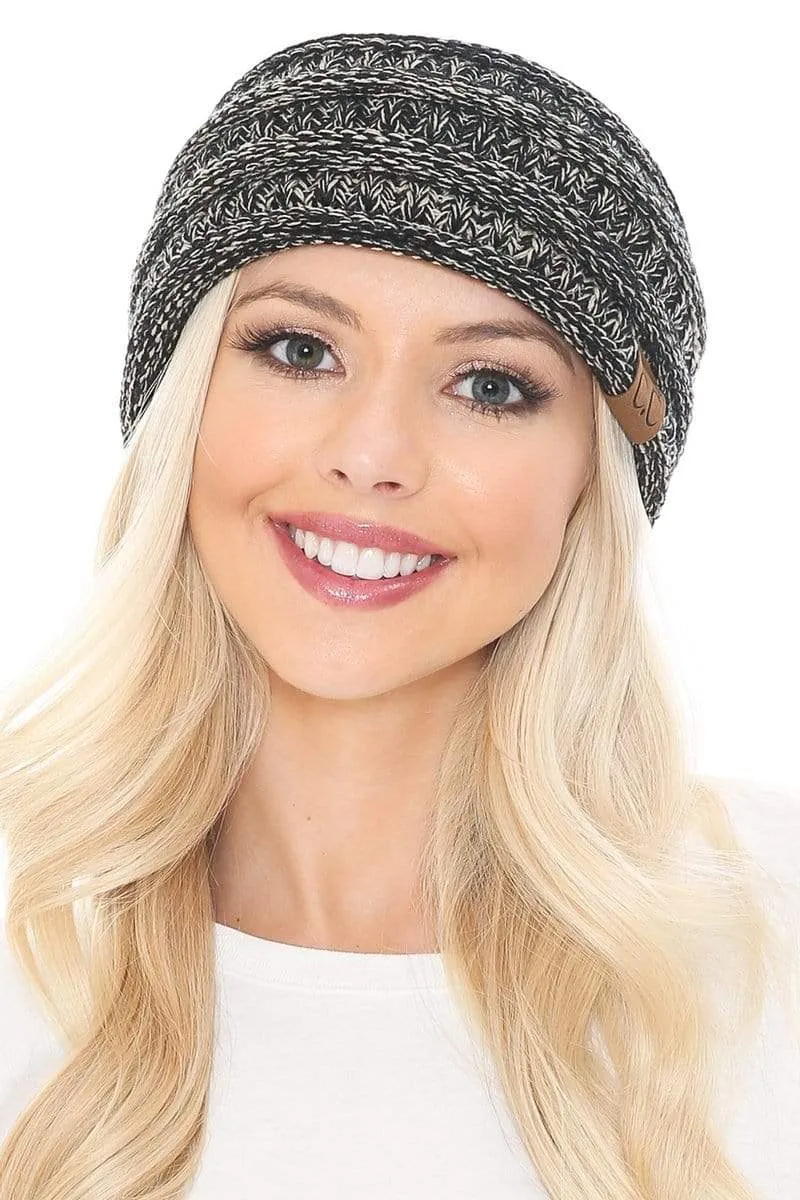 C.C HW826 - Soft Stretch Winter Warm Cable Knit Fuzzy Lined Ribbed Ear Warmer Headband