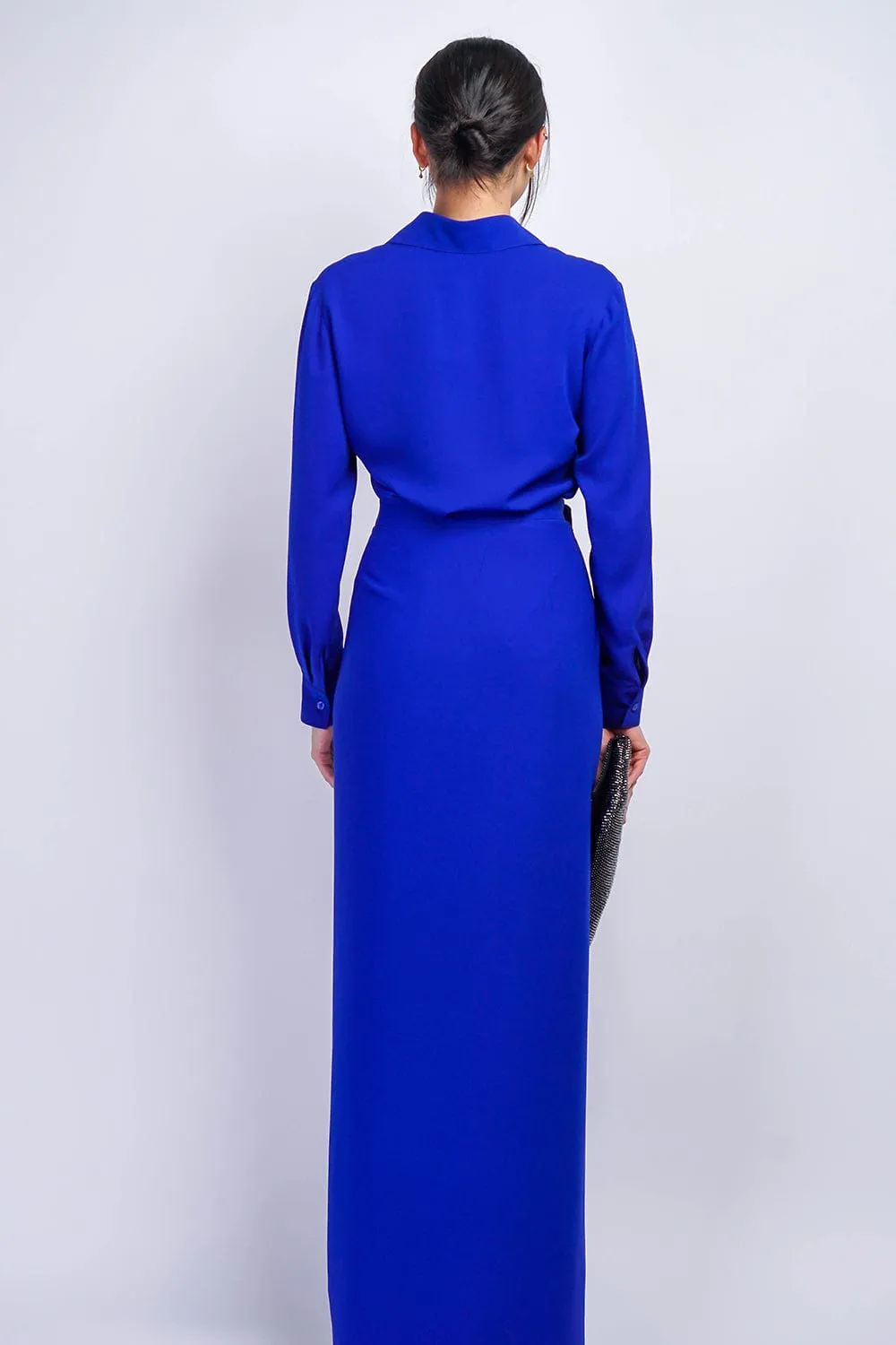 Cobalt Trixie Wrapped Long Skirt