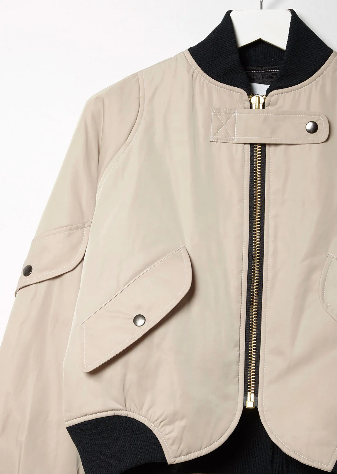 Cropped Flight Bomber Jacket