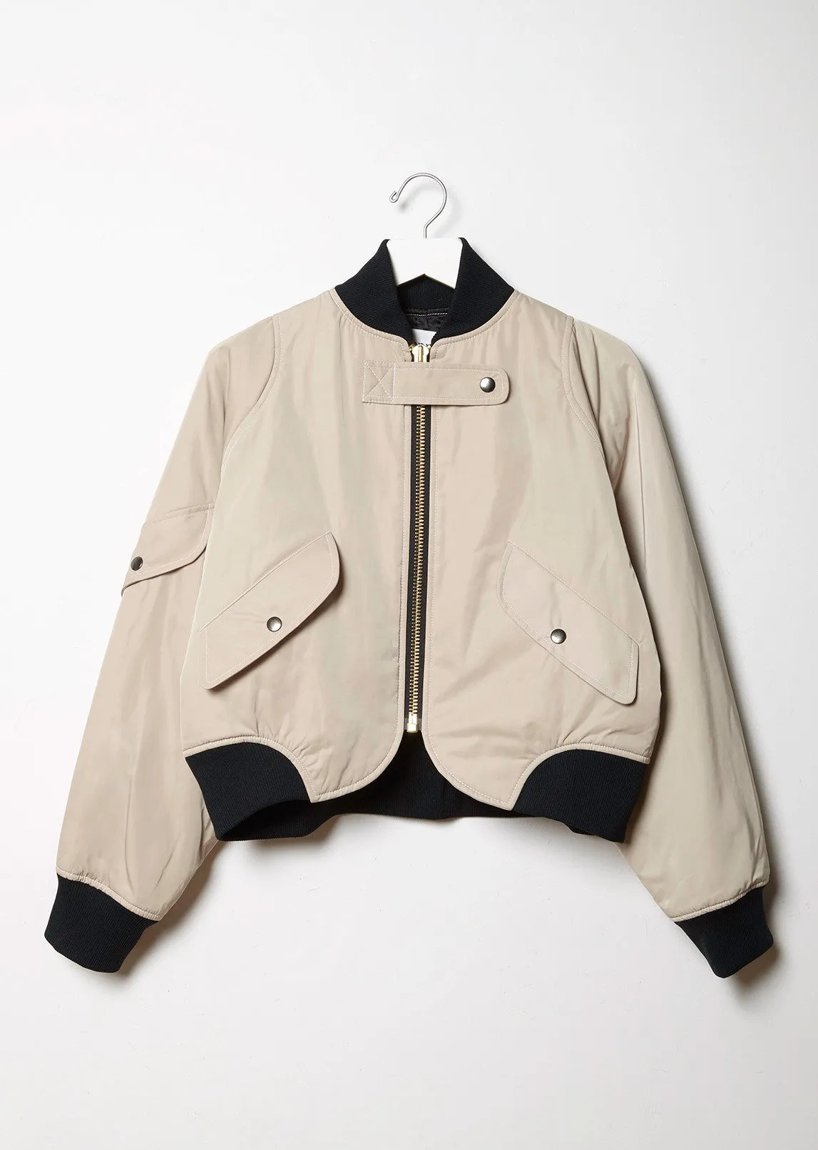 Cropped Flight Bomber Jacket