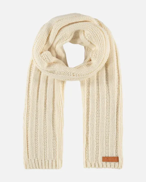 Daan | Soft Chic Rib Knit Scarf With Leather Accent