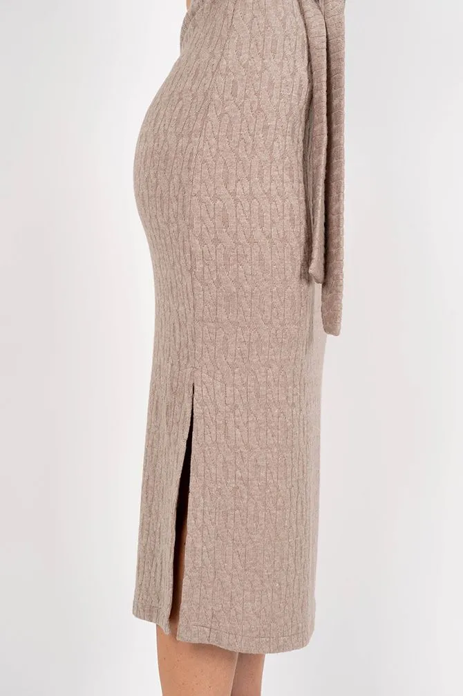 Elena Knitted Dress Beige