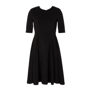 Emporio Armani Ottoman-Effect Black Jersey Dress