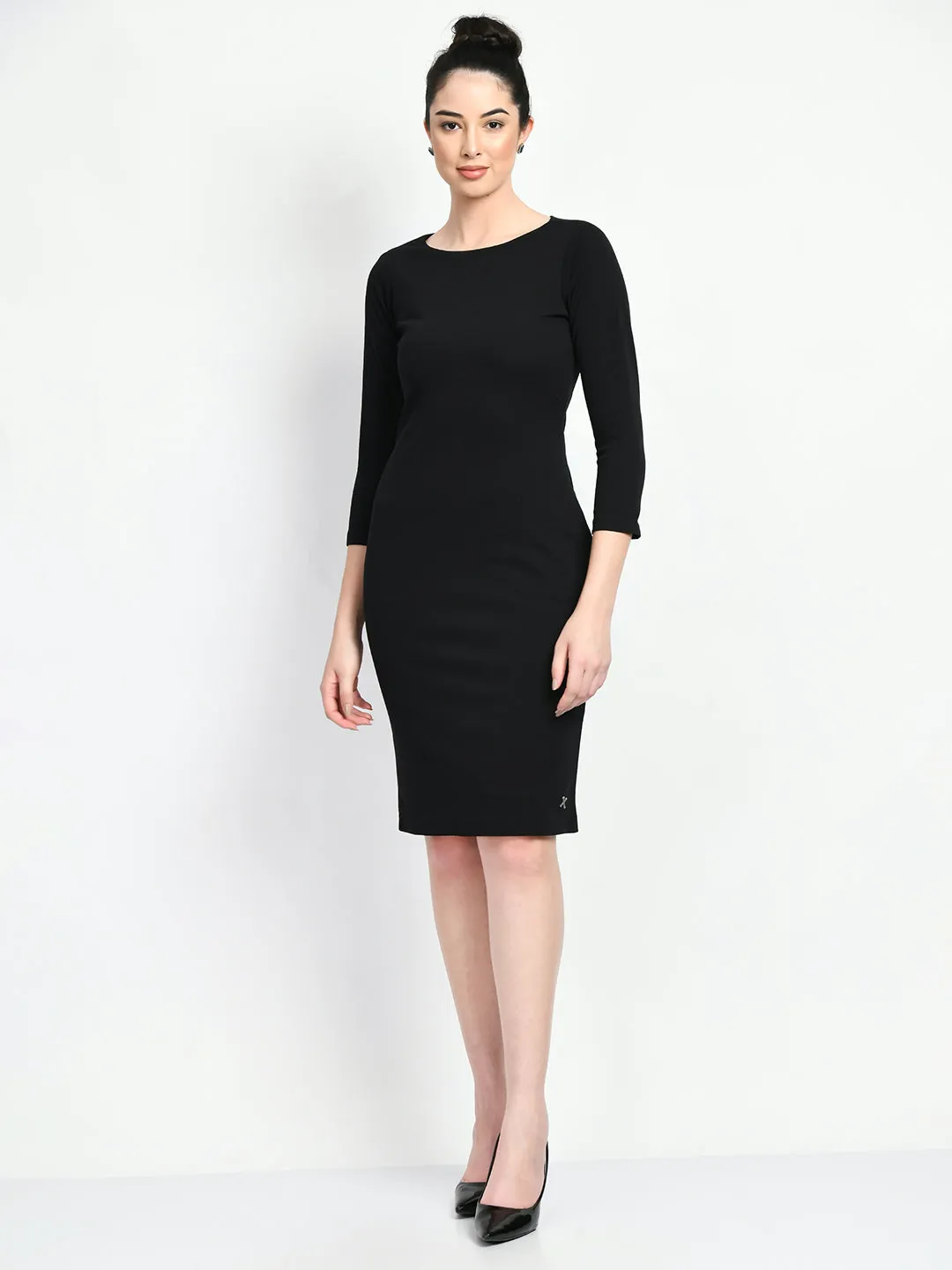 Exude Boldness Bodycon Dress (Black)