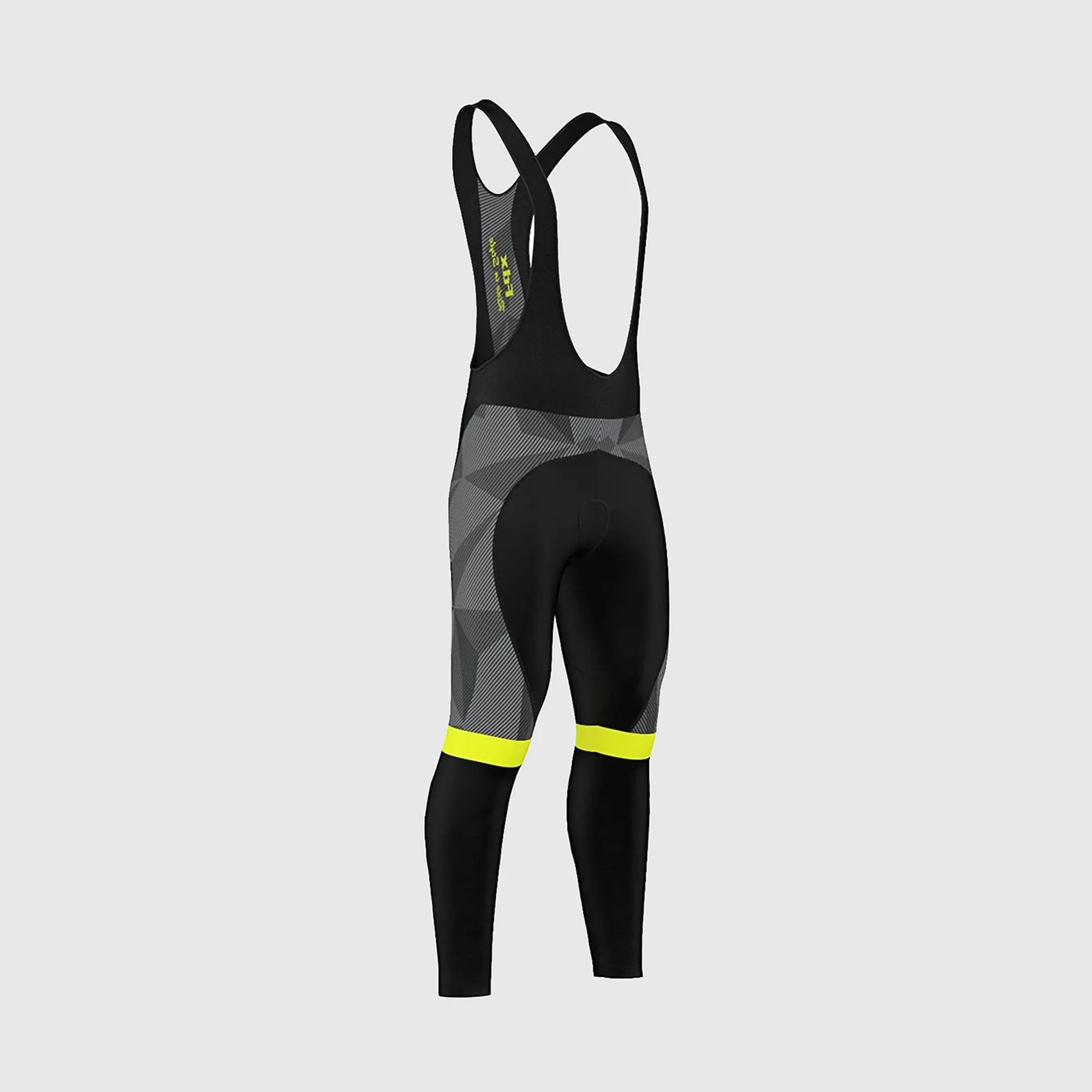 Fdx Splinter Men's & Boy's Yellow Thermal Padded Cycling Bib Tights