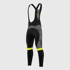 Fdx Splinter Men's & Boy's Yellow Thermal Padded Cycling Bib Tights