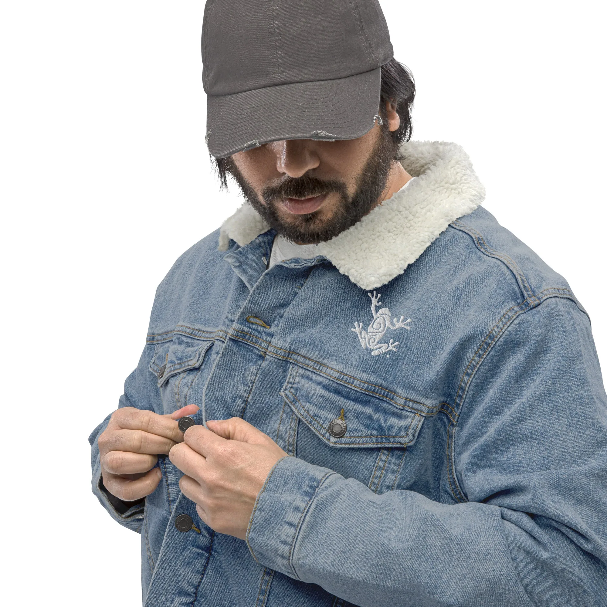 Frog & CO Unisex Denim Sherpa Jacket