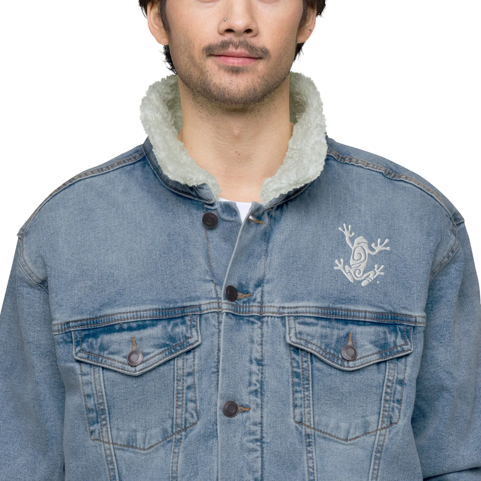 Frog & CO Unisex Denim Sherpa Jacket