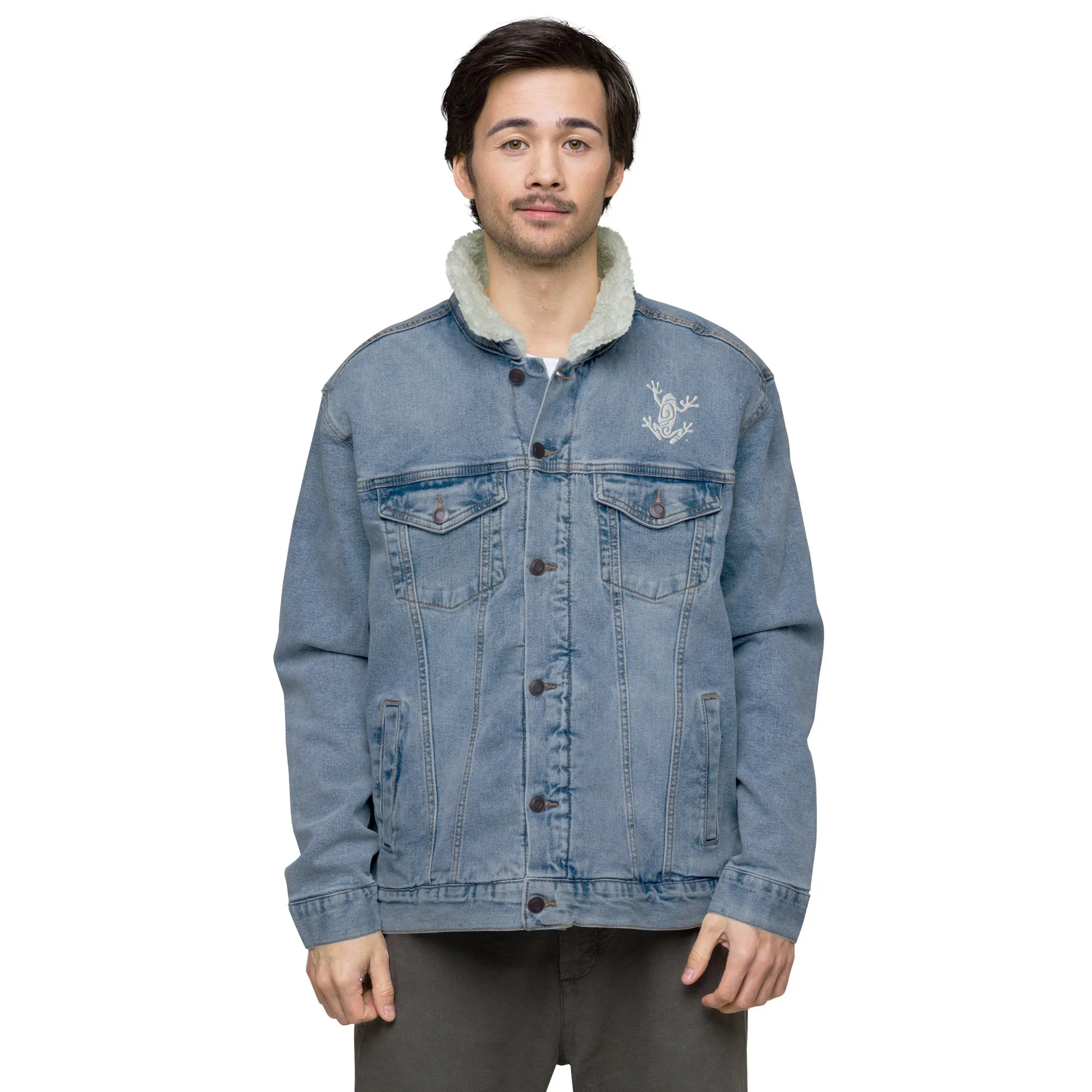 Frog & CO Unisex Denim Sherpa Jacket