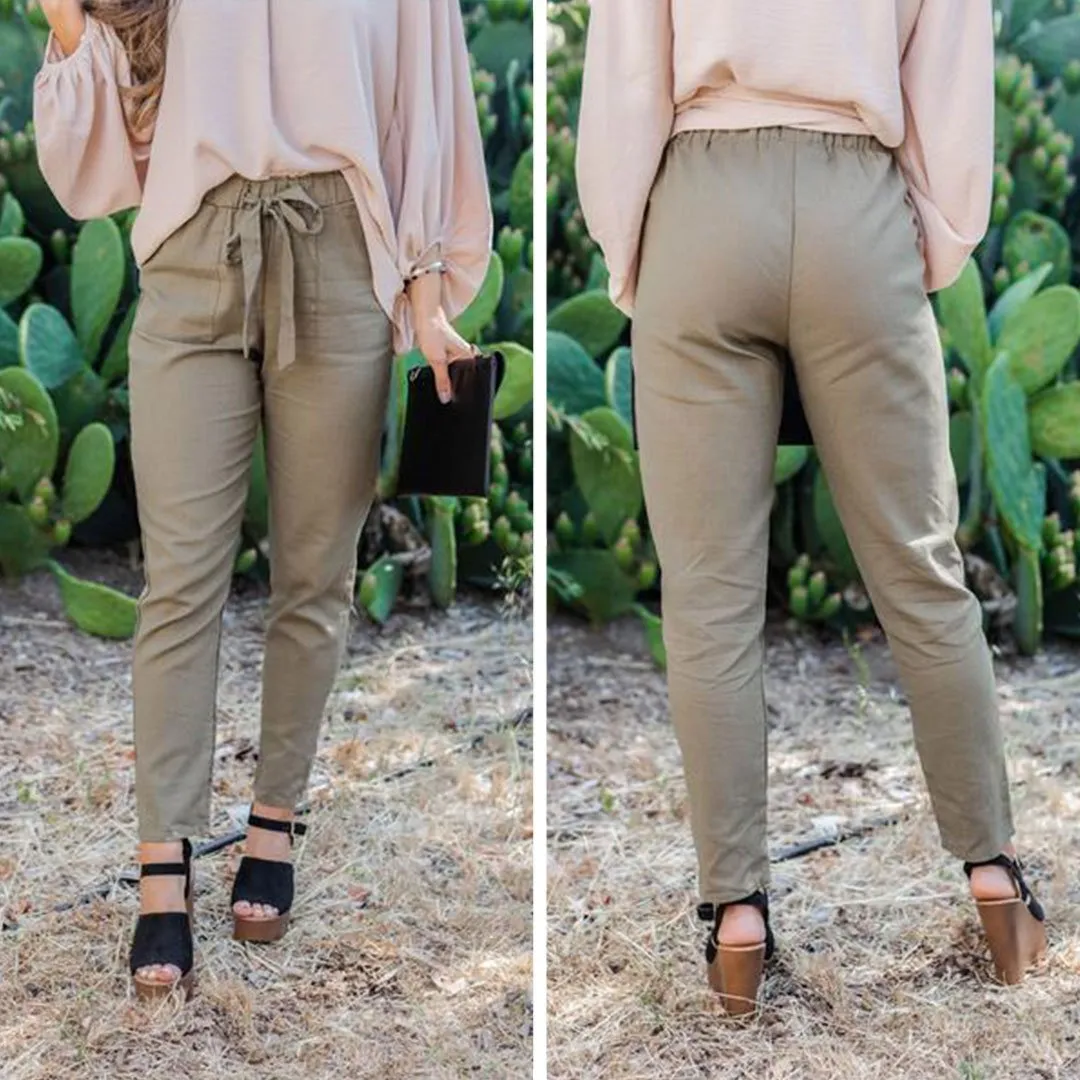 Have It Your Way Olive Green Tapered Pants