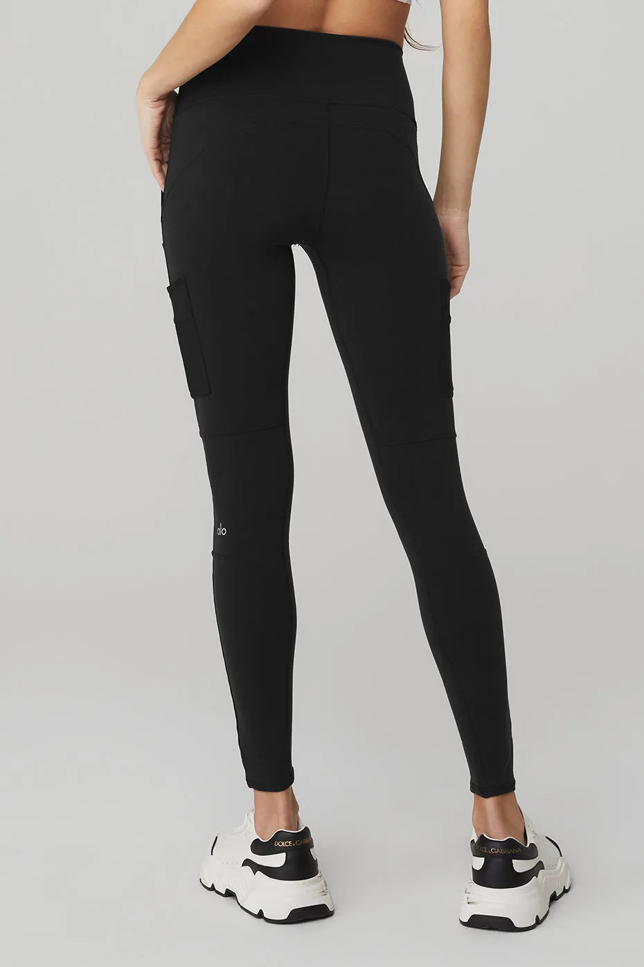 High-Waist Cargo Legging - Black