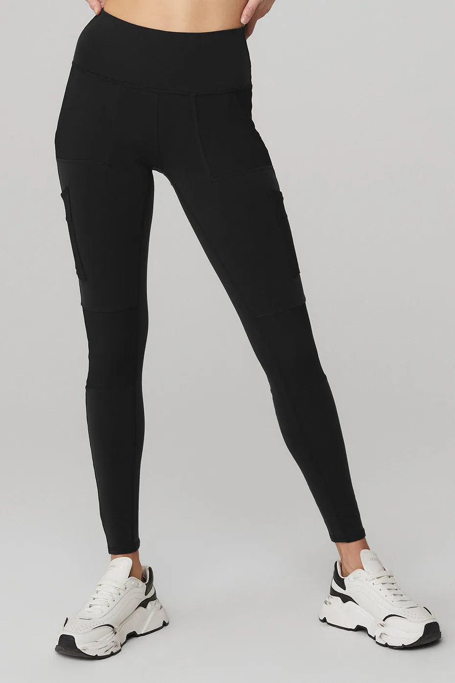 High-Waist Cargo Legging - Black