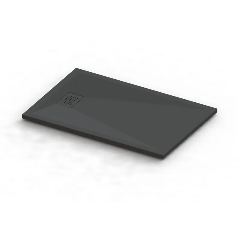 KineSurf Plus Rectangle Shower Trays Textured Anthracite with Colour Match Waste - choice of size