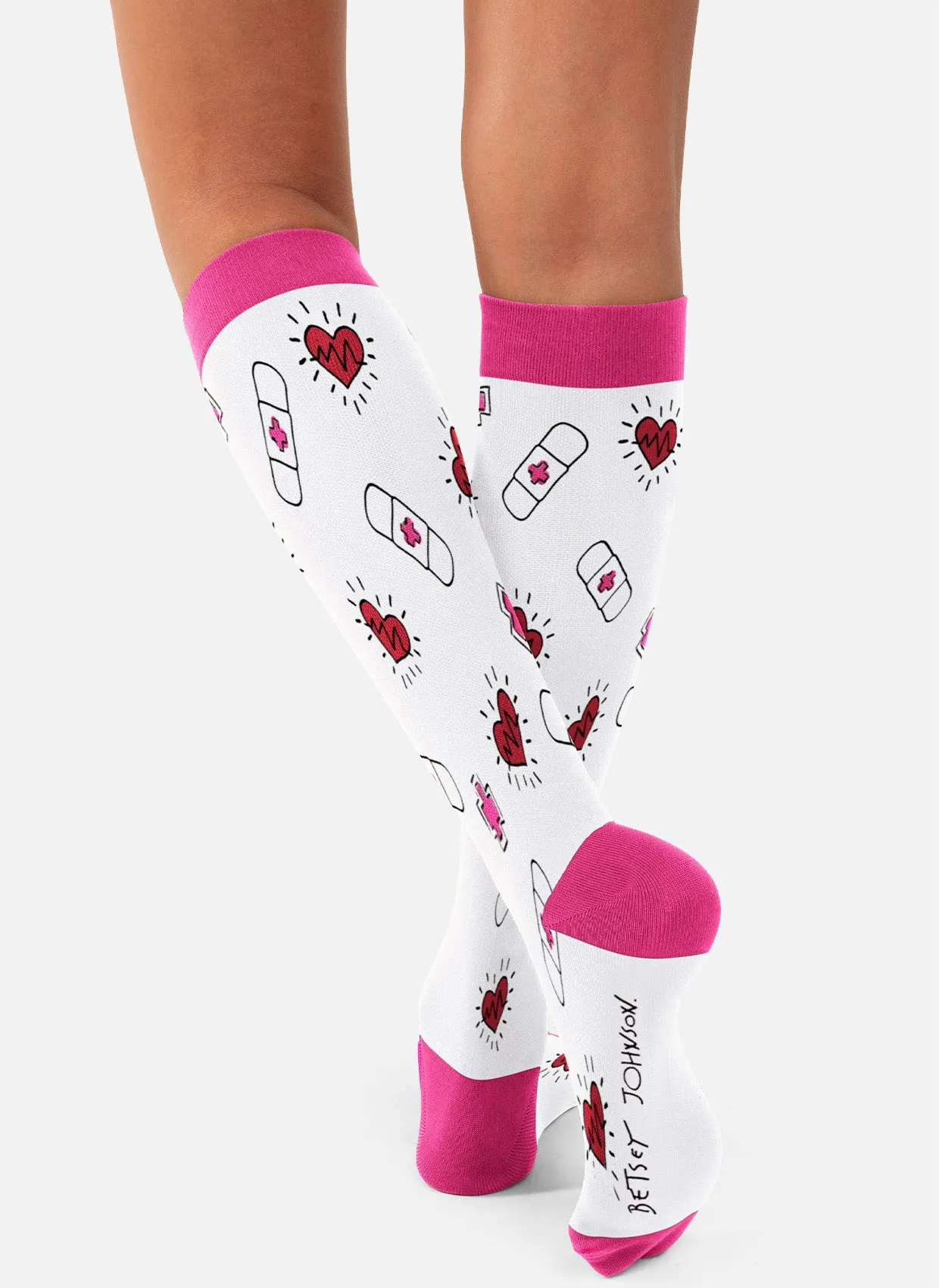 Koi Betsey Johnson Compression Socks - Love and Care (2 pack)