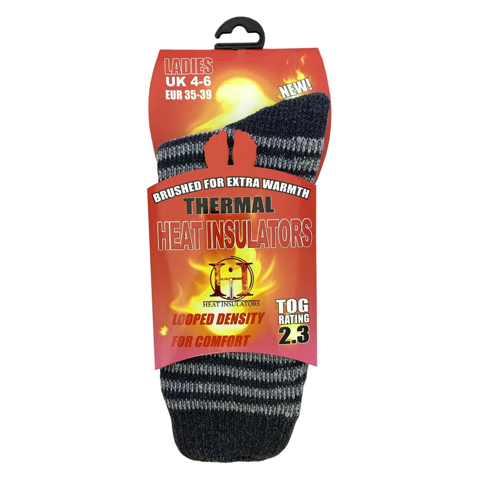 Ladies Size 4-6 Heat Insulator 2.3 Tog Rating Warm Thermal Socks Various Colours