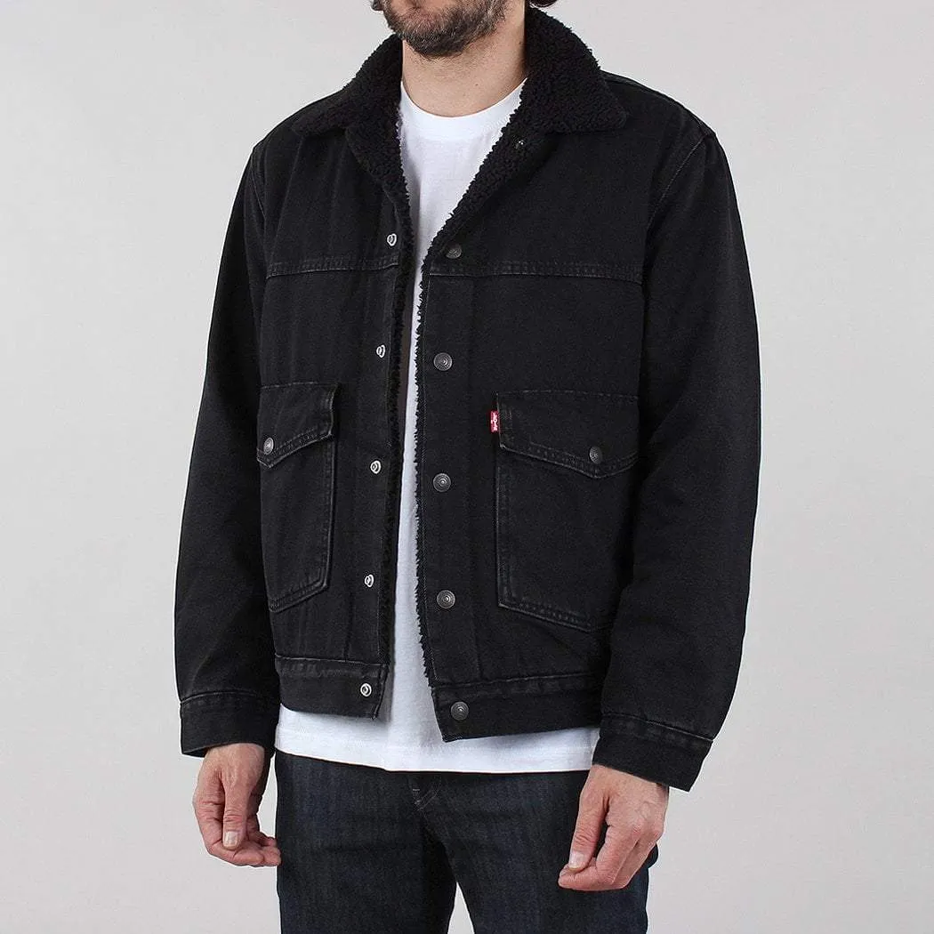 Levis Patch Pocket Sherpa Trucker Jacket