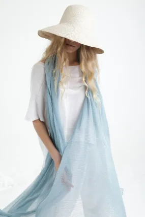 Light Blue Big Air Bamboo Light Scarf