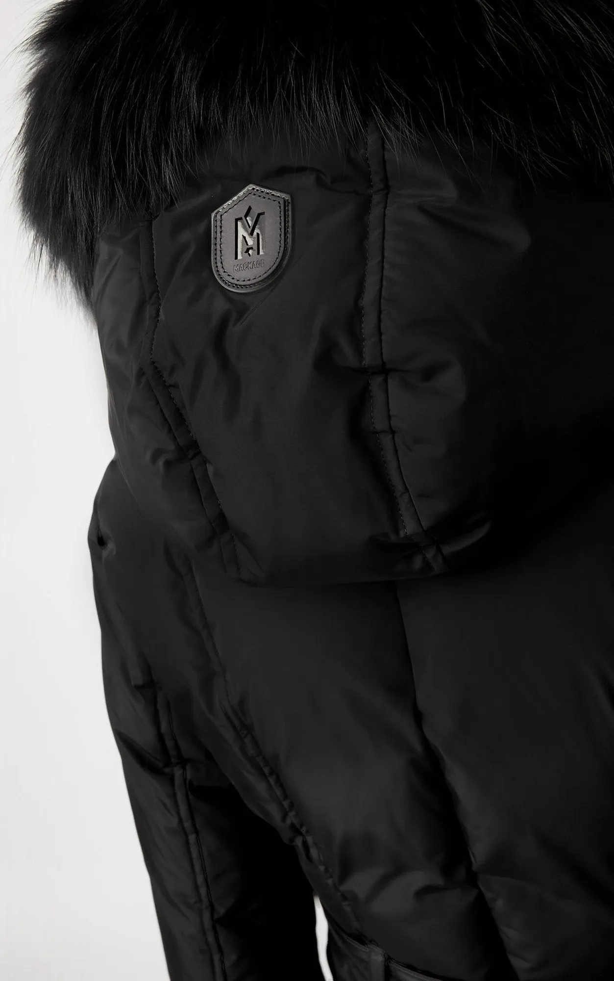 MACKAGE KAY-XR - Down Coat With Signature Silverfox Fur Collar