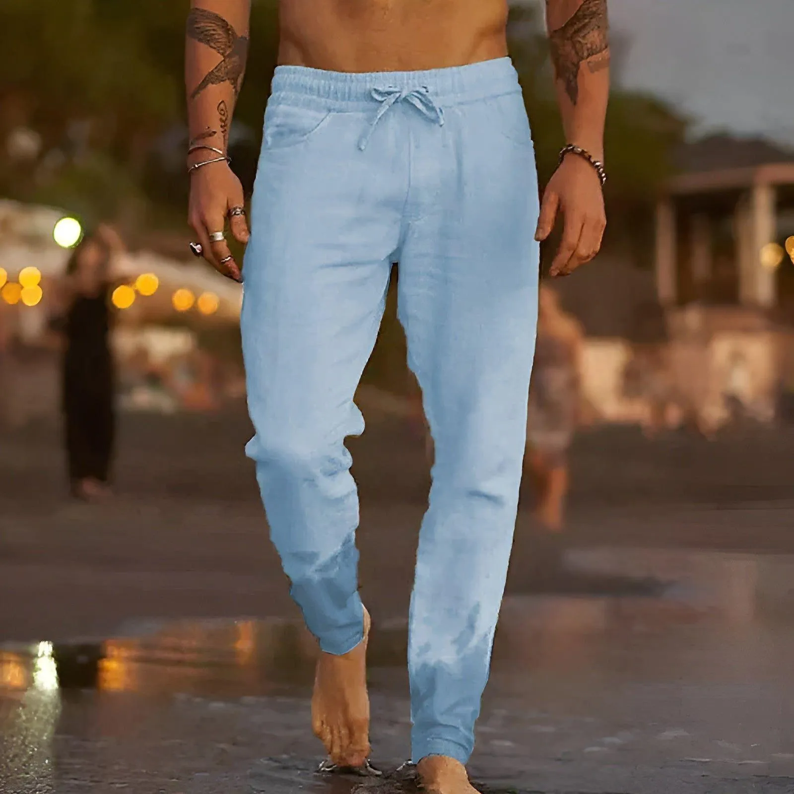 Maximilian Pants - Lässige Herren-Strandhose mit Kordelzug