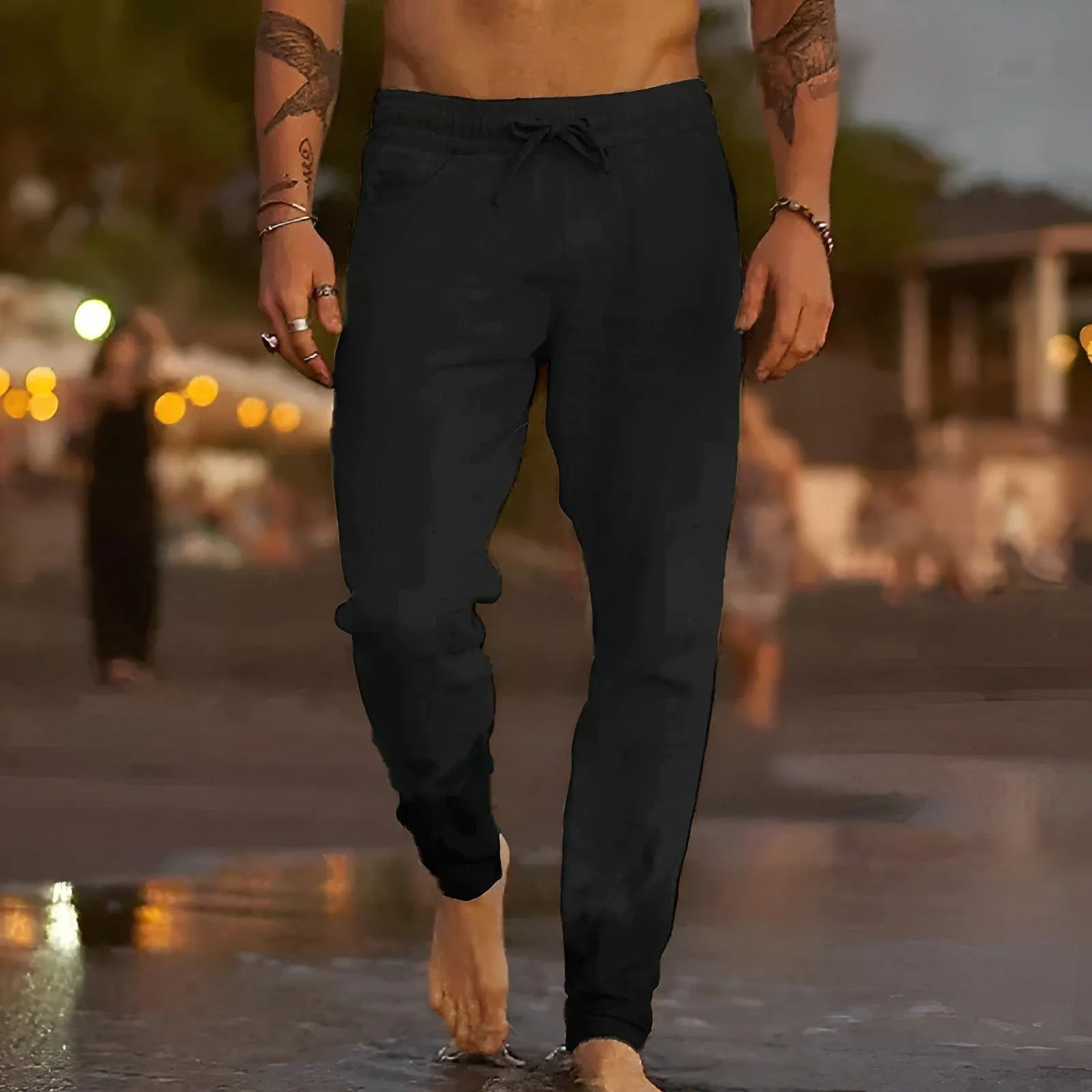 Maximilian Pants - Lässige Herren-Strandhose mit Kordelzug