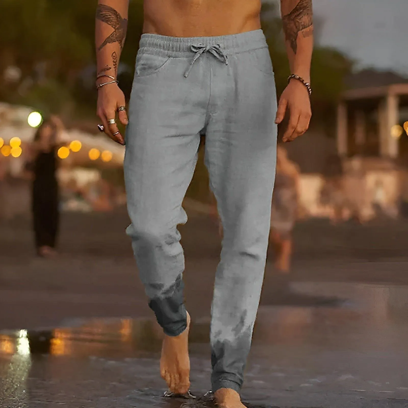 Maximilian Pants - Lässige Herren-Strandhose mit Kordelzug