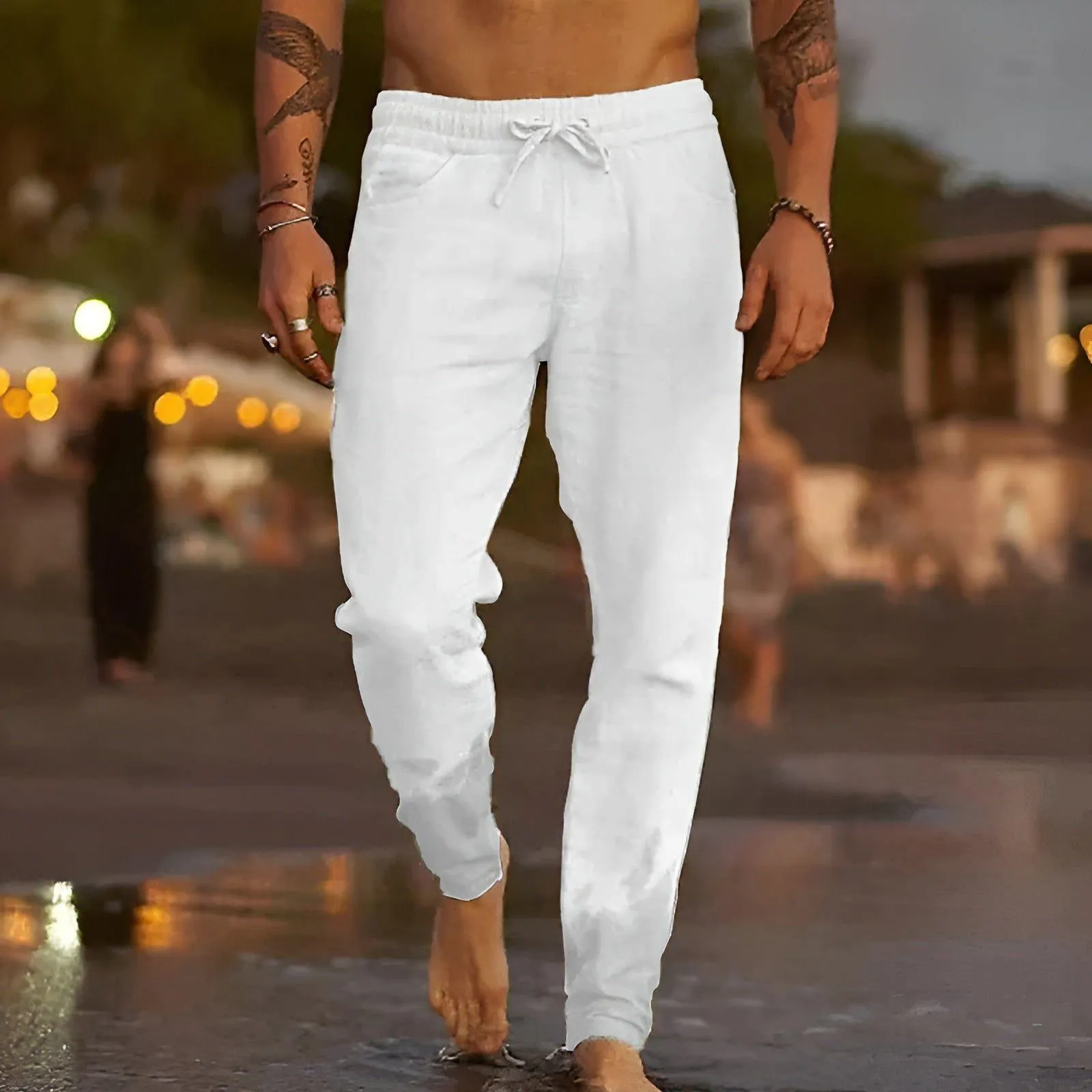 Maximilian Pants - Lässige Herren-Strandhose mit Kordelzug