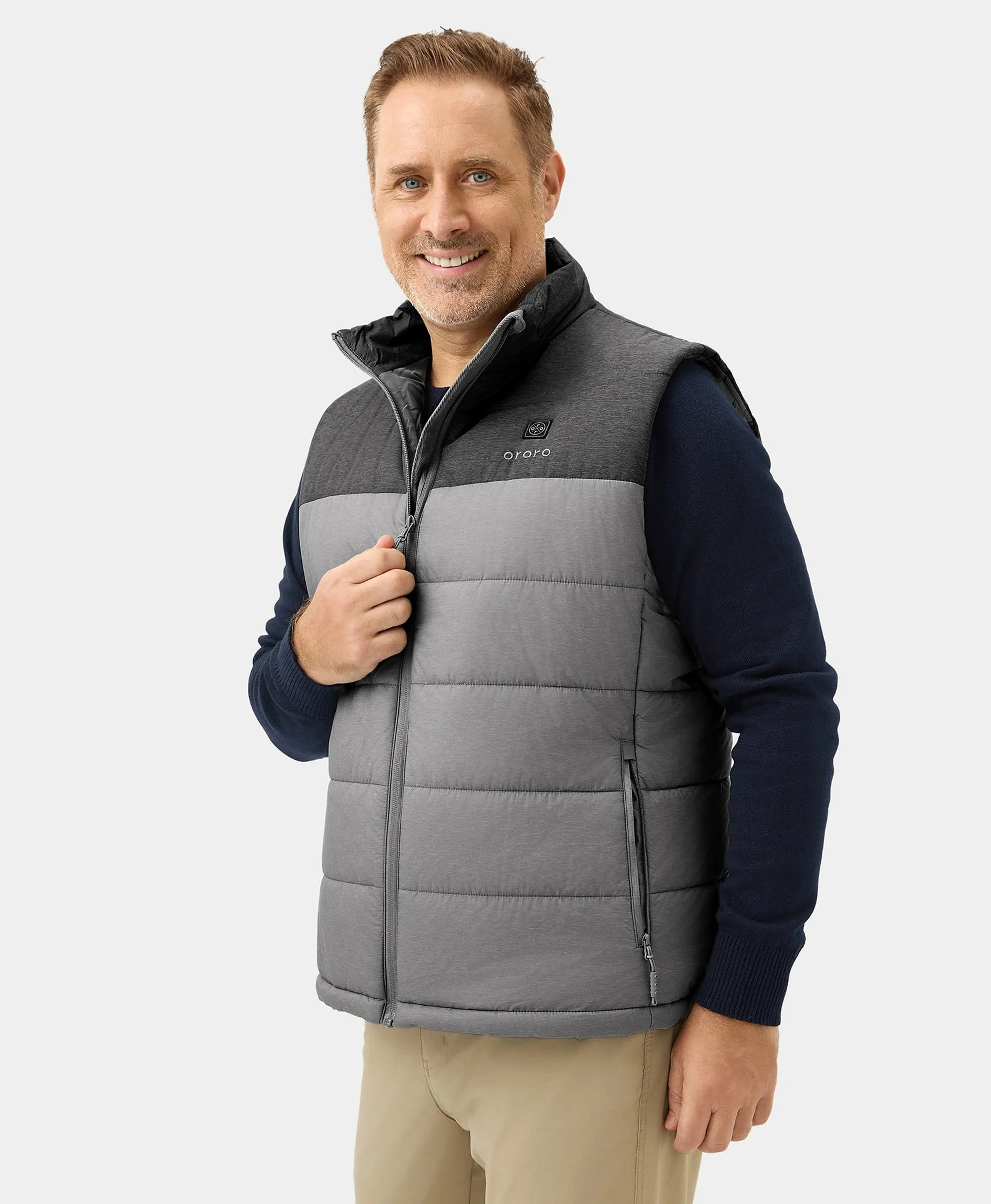 Men's Classic Heated Vest - Flecking Grey