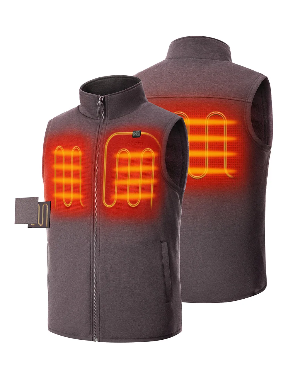 Men's Heated Fleece Vest - New Colours