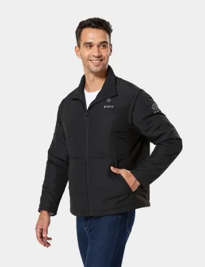 Men's Heated Golf Jacket with Zip-off Sleeves - Black