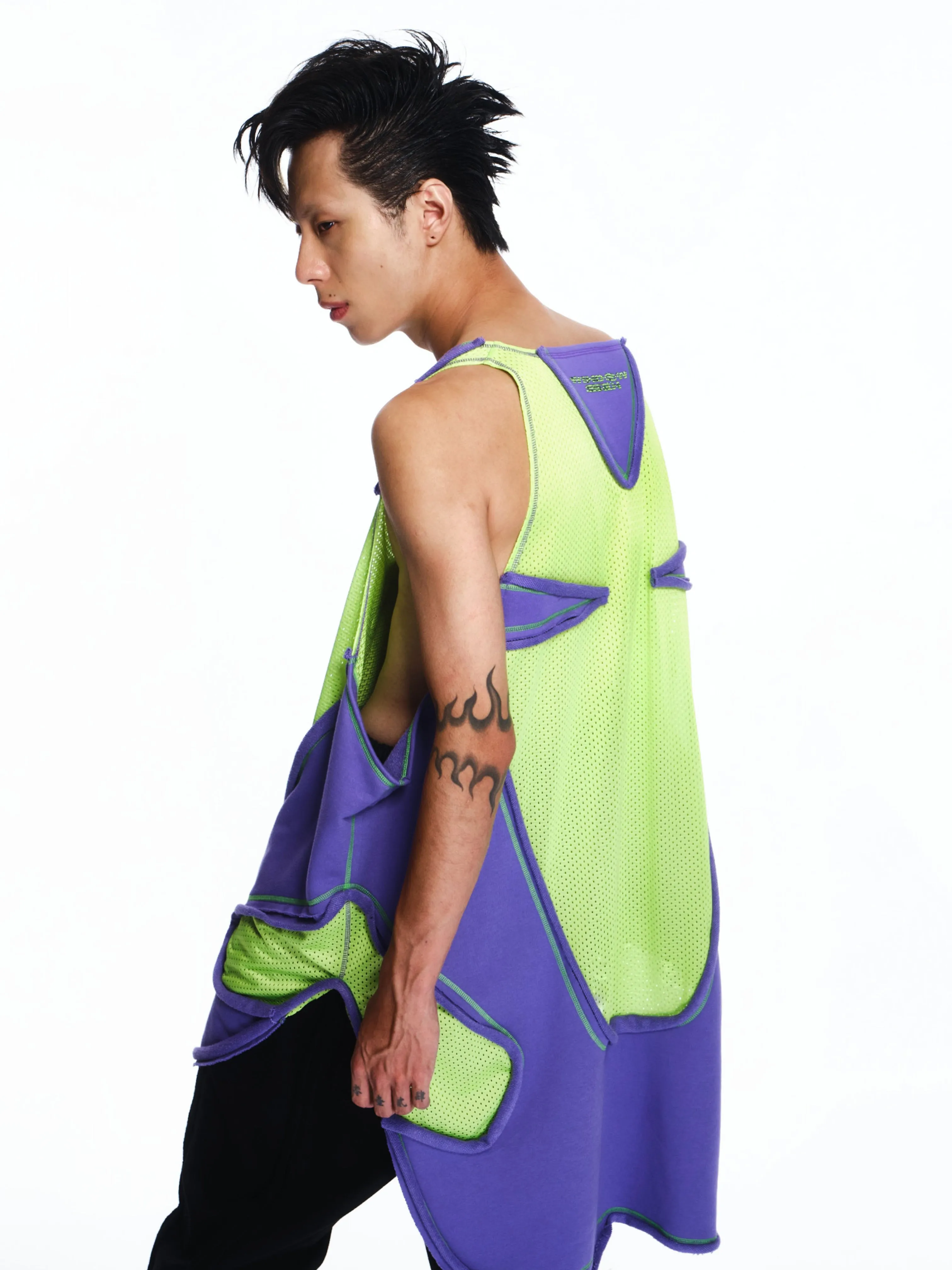 NEON BLOCK GRAPHIC TANK TOP