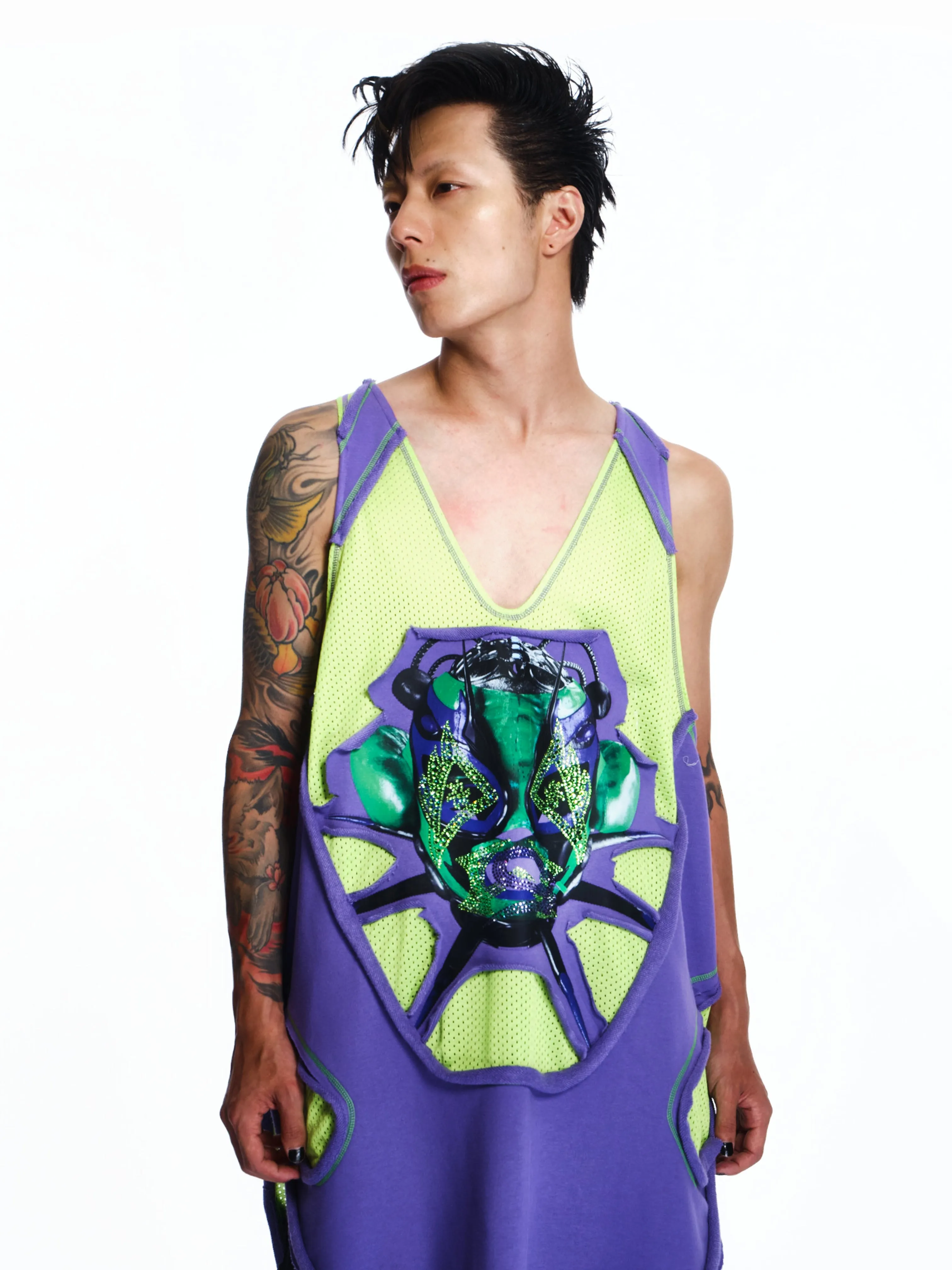 NEON BLOCK GRAPHIC TANK TOP